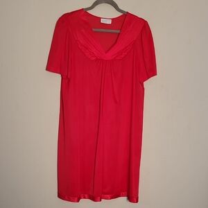VTG Vassatette Red Women's Nightgown Sz M